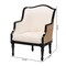 Bali & Pari Elizette Traditional French Beige Fabric and Black Finished Wood Accent Chair 238-13384-ZORO - alternate 4